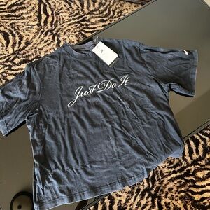 Nike Just Do It T-Shirt in Faded Black